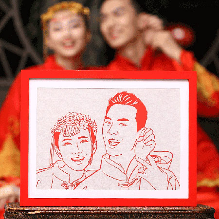 DIY定制婚庆剪纸